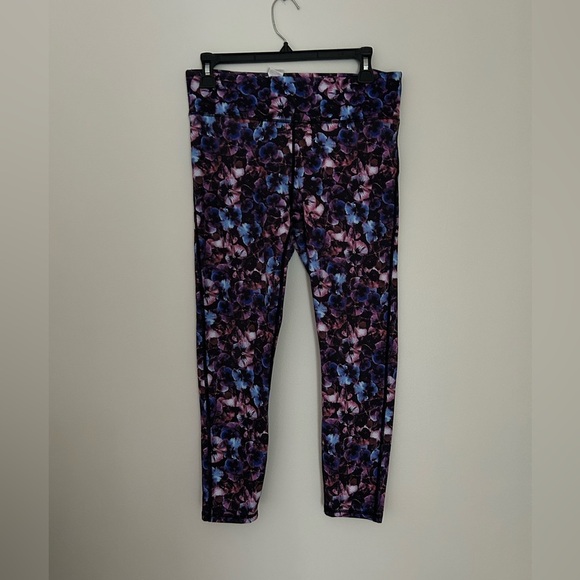 Fabletics Pants - Fabletics Purple and Blue Floral Leggings